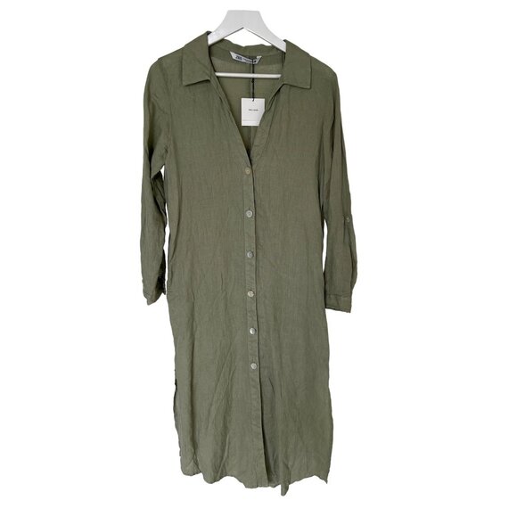 Zara Linen Button Up Tunic - Picture 3 of 13